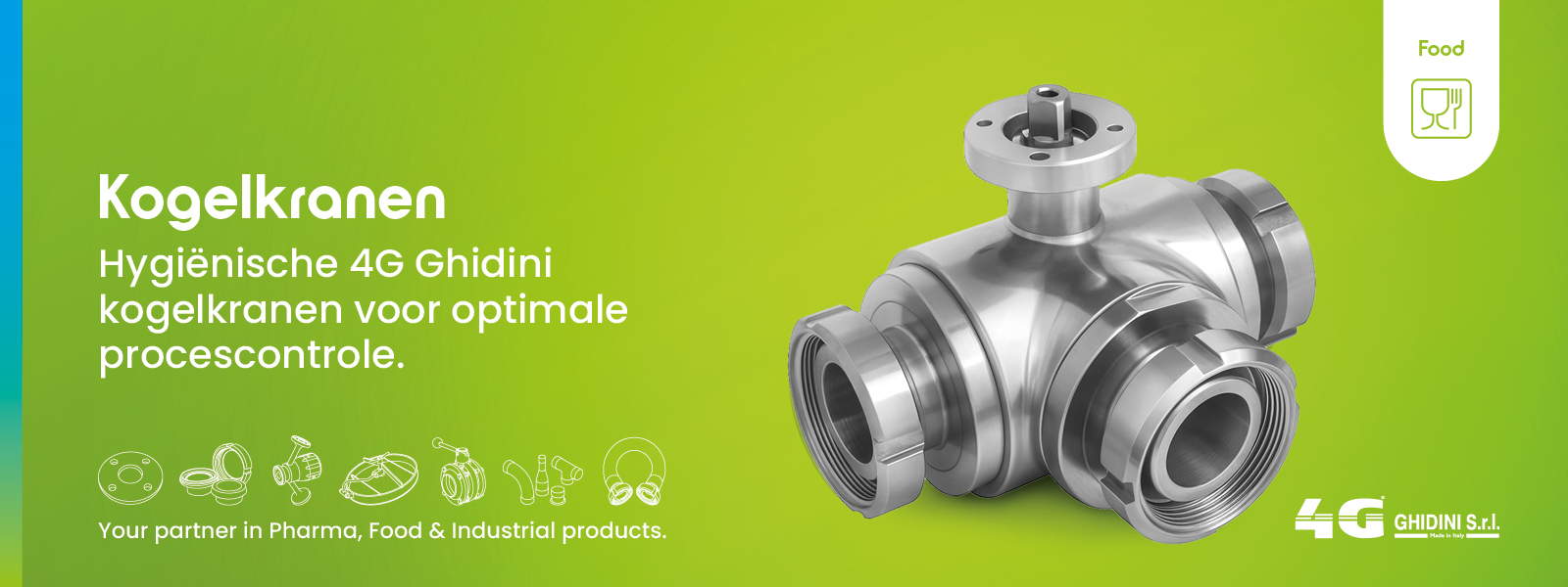 Kogelkranen 4G-Ghidini S.r.l Voedselindustrie
