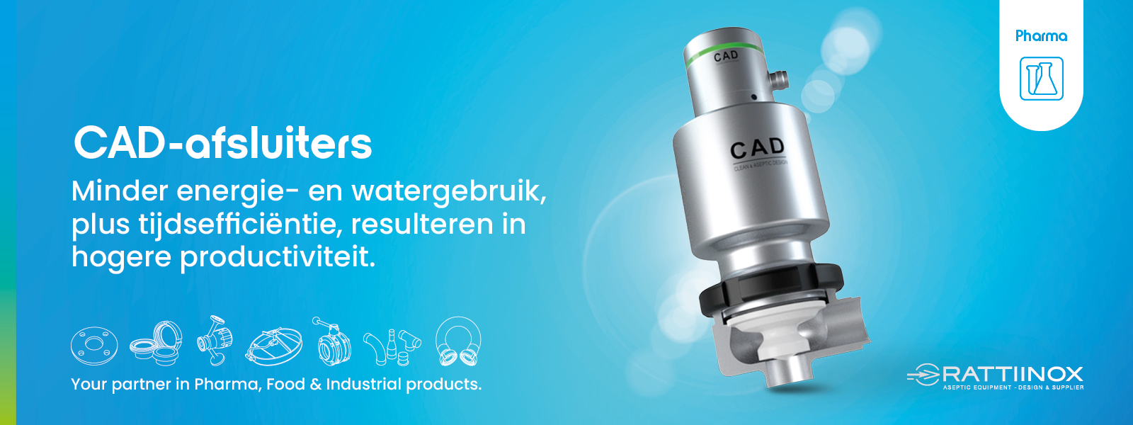 CAD-afsluiters van Rattiinox leverbaar bij Rodesta