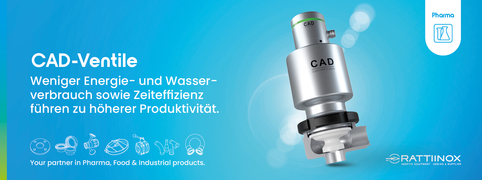 CAD-Ventile von Rattiinox erhältlich bei Rodesta