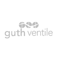 Logo Guth Ventile, fabrikant van hygiënische procesventielen, afsluitventielen en RVS componenten voor toepassingen in de food-, dairy-, beverage- en farmaceutische industrie. Geschikt voor CIP en SIP