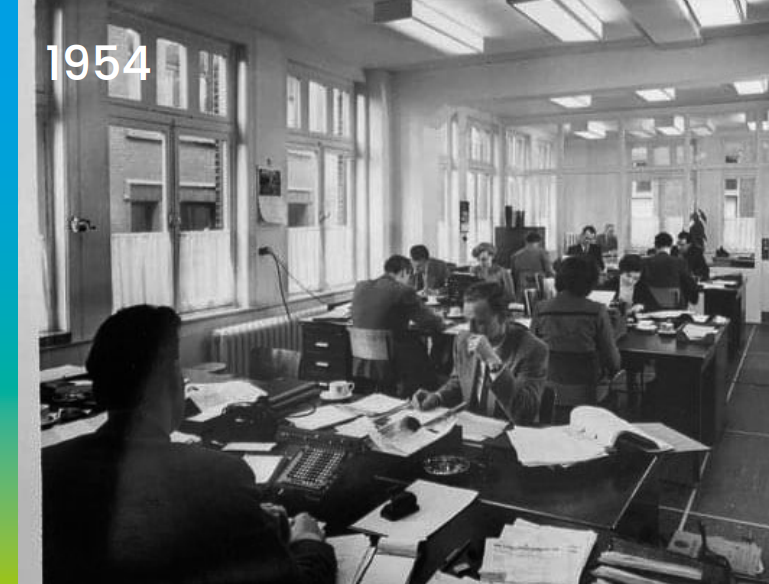De werkvloer bij  H.J van der Rijn in  Amsterdam