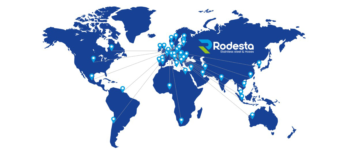 Rodesta supplies stainless-steel couplings, valves, fittings and industrial hoses worldwide for food, pharma and process industries. With partners in 30+ countries we ensure fast delivery and support.